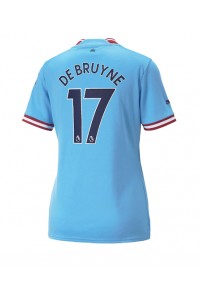 Manchester City Kevin De Bruyne #17 Voetbaltruitje Thuis tenue Dames 2022-23 Korte Mouw